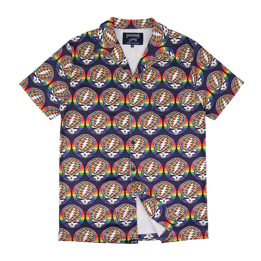 Grateful Dead Rainbow Stealie Mesh Shirt - Section 119