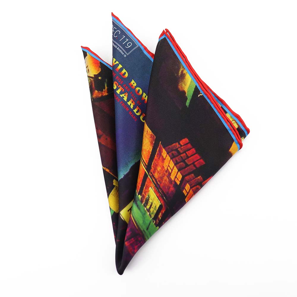 David Bowie Rise and Fall of Ziggy Stardust Pocket Square - Section 119