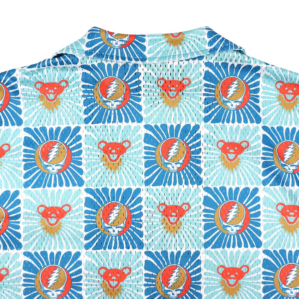 Grateful Dead Teal & Orange Bear Mesh Shirt - Section 119