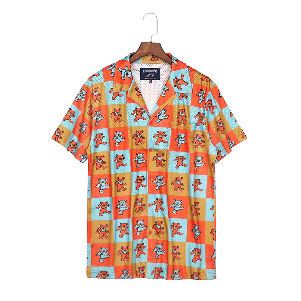 Grateful Dead | Mesh Button Down | Orange Bear – Section 119 Grateful Dead | Mesh Button Down | Orange Bear – Section 119