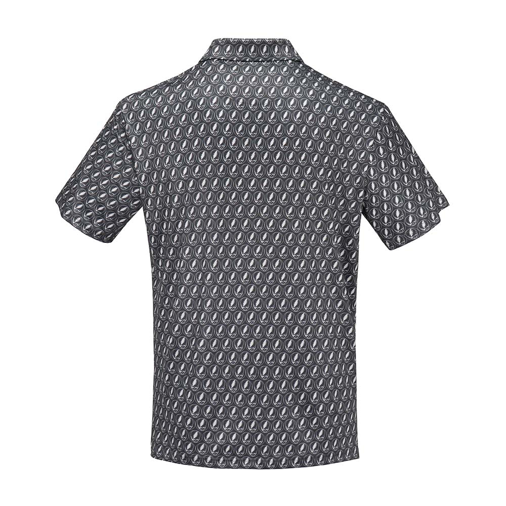 Grateful Dead Performance Polo Grey Stealie - Section 119
