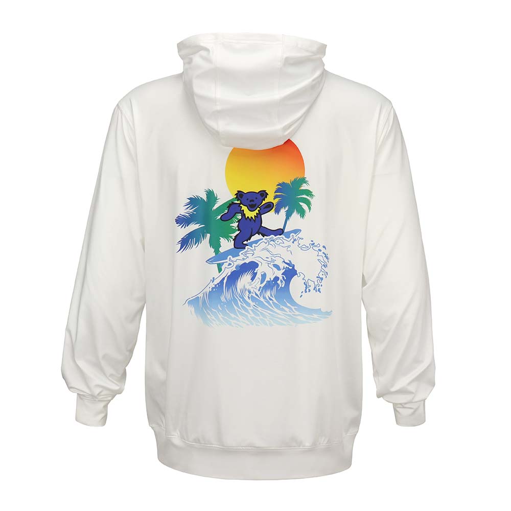 BeachNecessities Grateful Dead Swirling Bears Natural Baja Hoodie