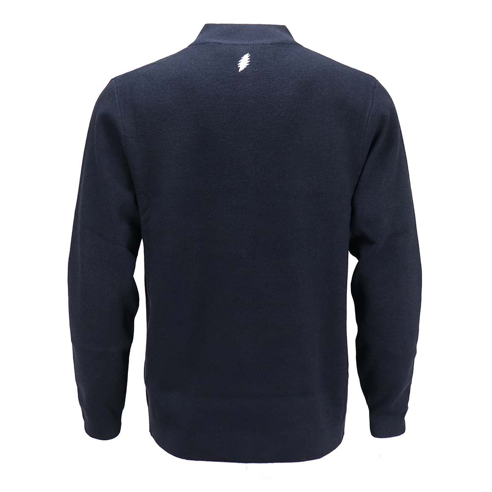 Grateful Dead Bolt Dark Navy Sweater Quarter-Zip - Section 119