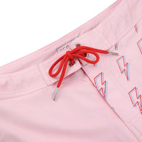 David Bowie Light Pink Bolt Board Shorts - Section 119