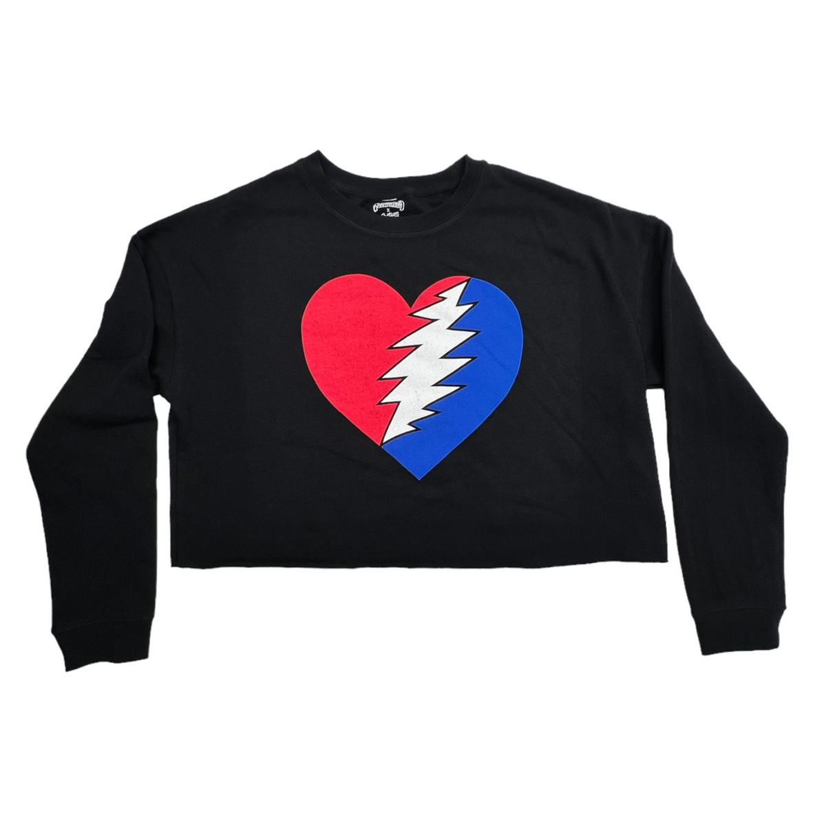 Grateful Dead Black Heart Stealie Crop Top - Section 119