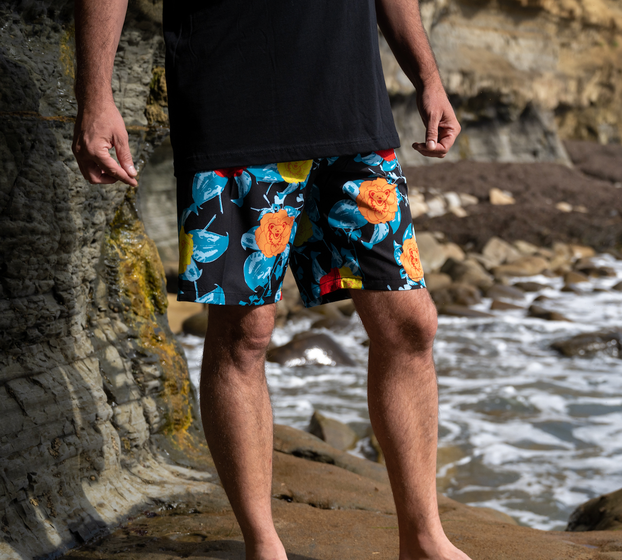 Grateful Dead Begonia Dancing Bears Board Shorts - Section 119