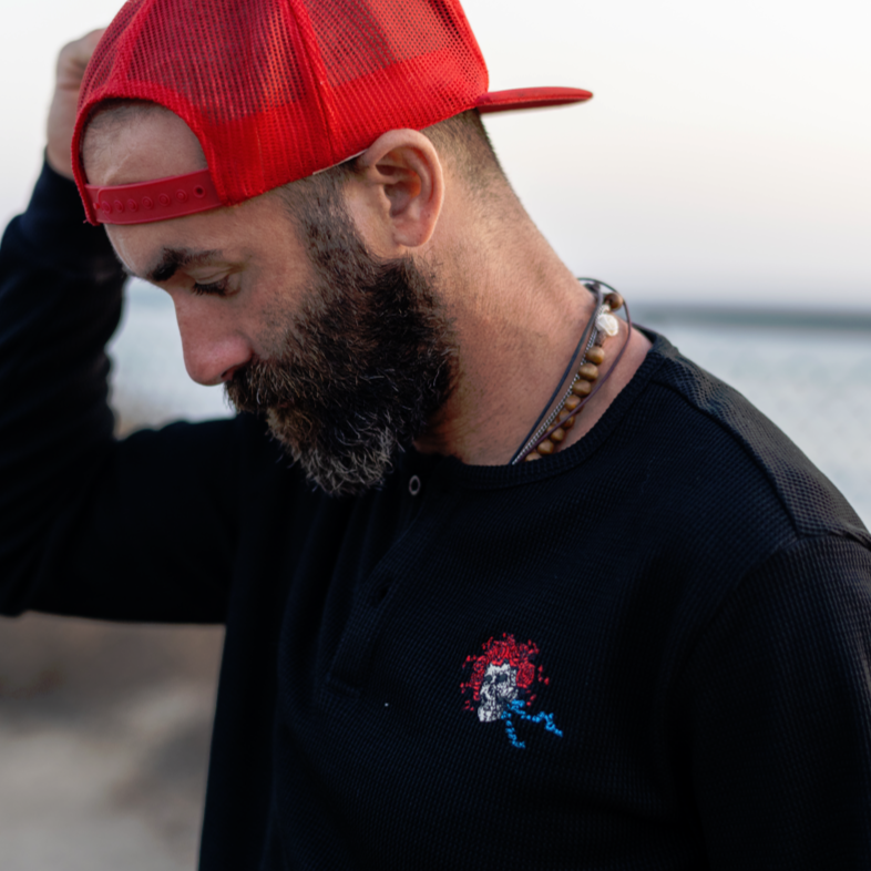 Grateful Dead Black Bertha Henley - Section 119