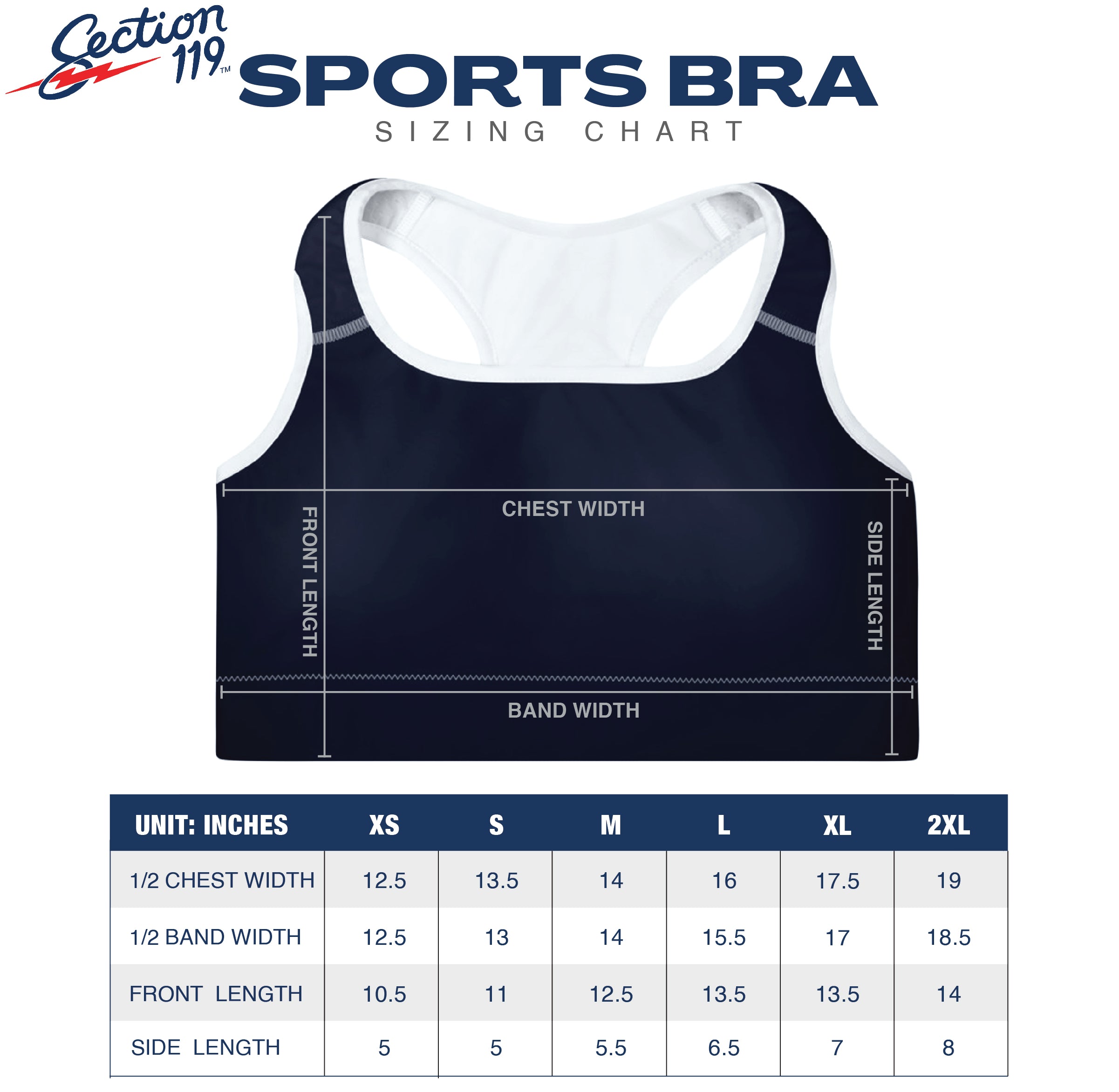 Red with Navy Donut Sports Bra - Section 119