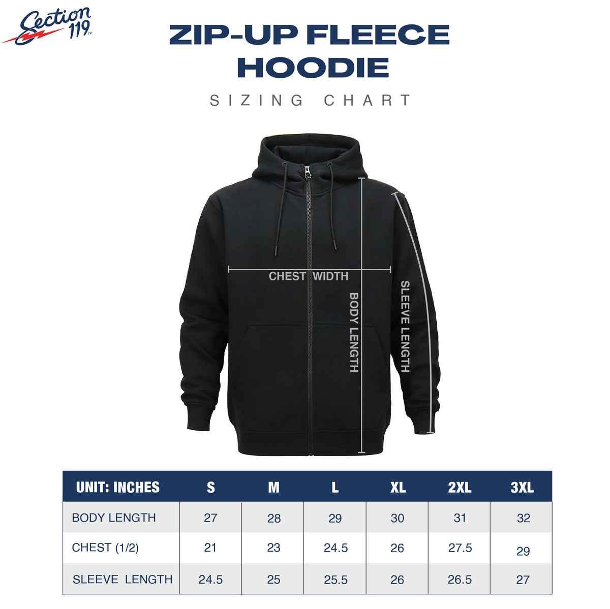Grateful Dead  Zip-up Steal Your Face Black Hoodie - Section 119