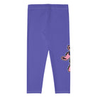 Purple with Pink Dancing Bear Capri Leggings - Section 119