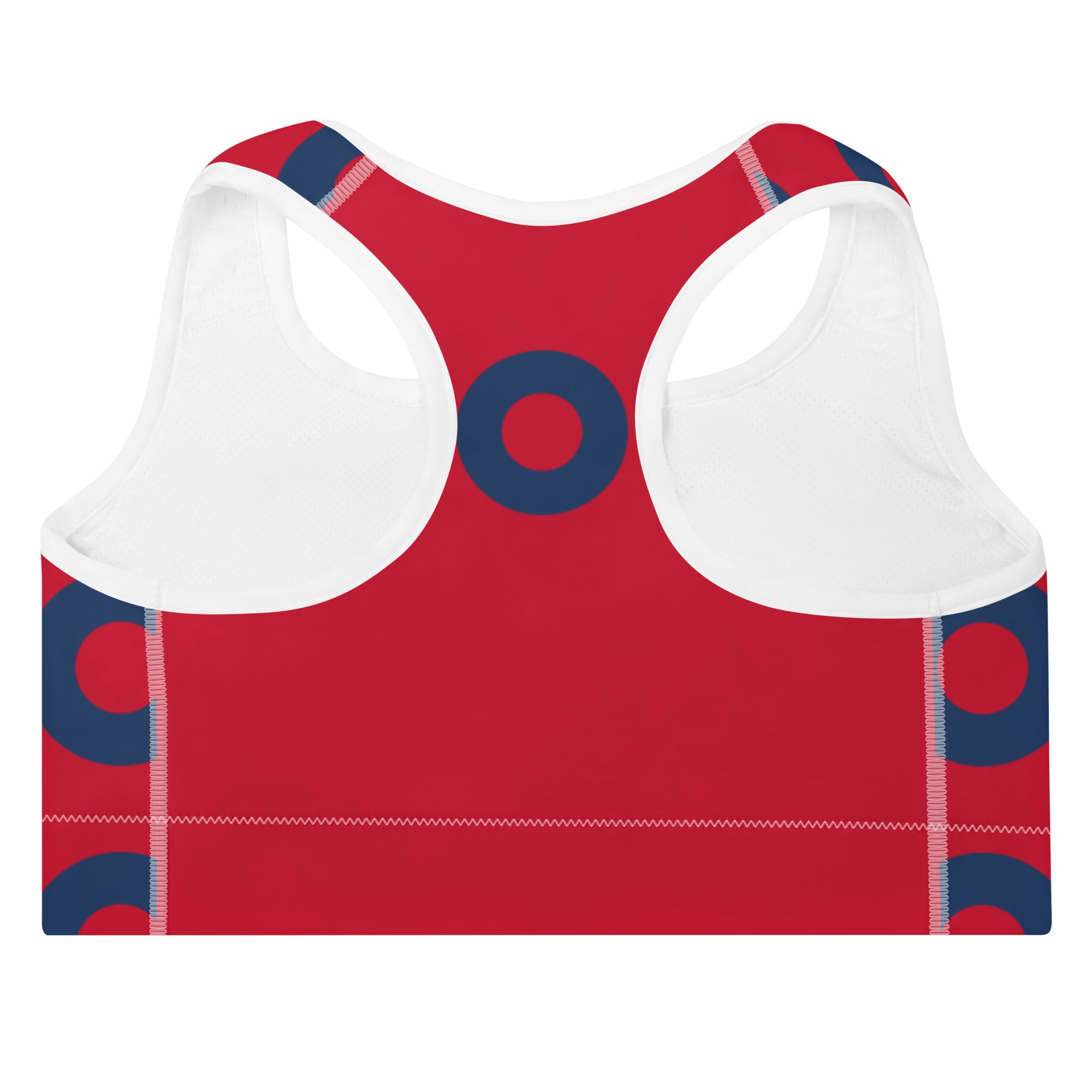 Red with Navy Donut Sports Bra - Section 119