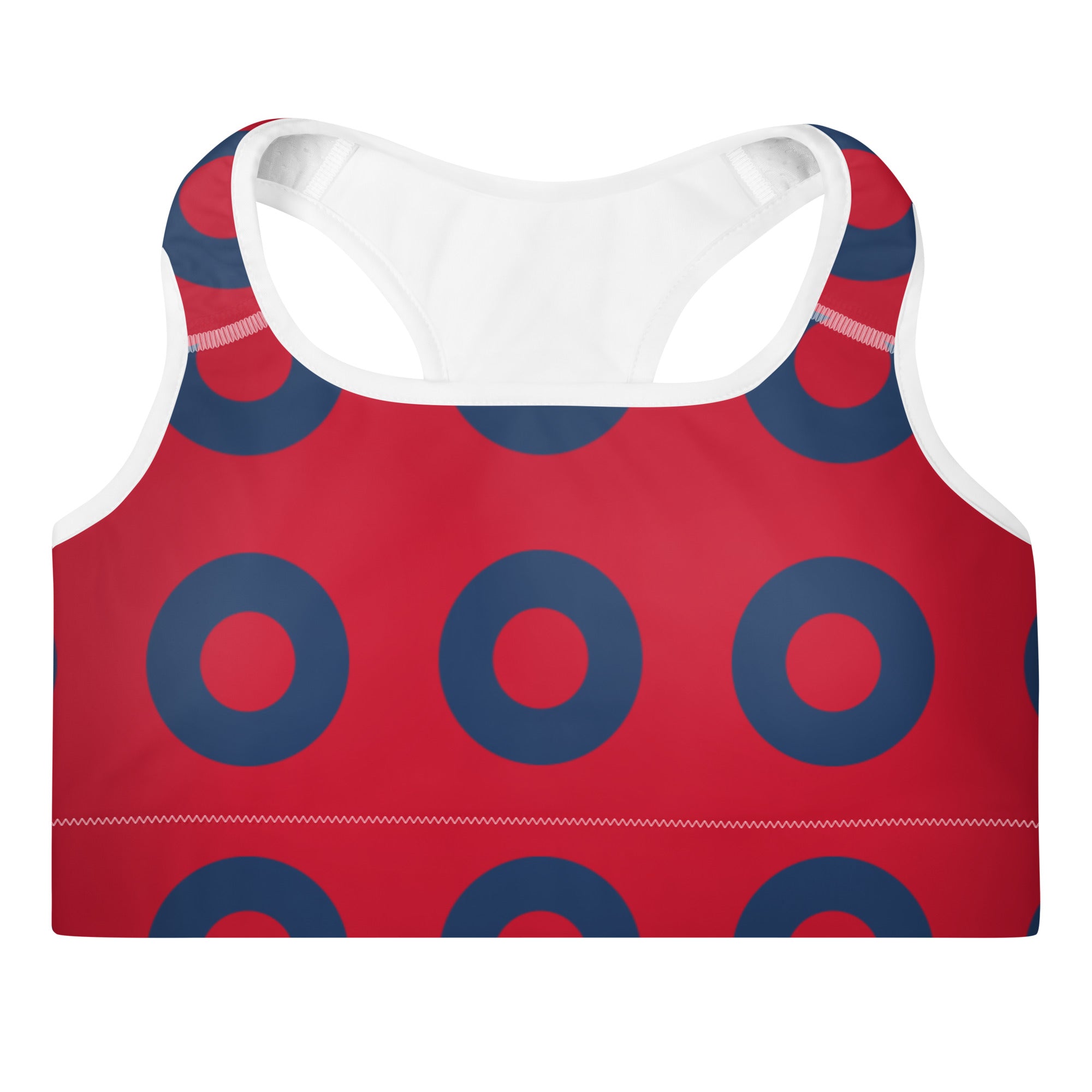 Red with Navy Donut Sports Bra - Section 119