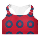 Red with Navy Donut Sports Bra - Section 119