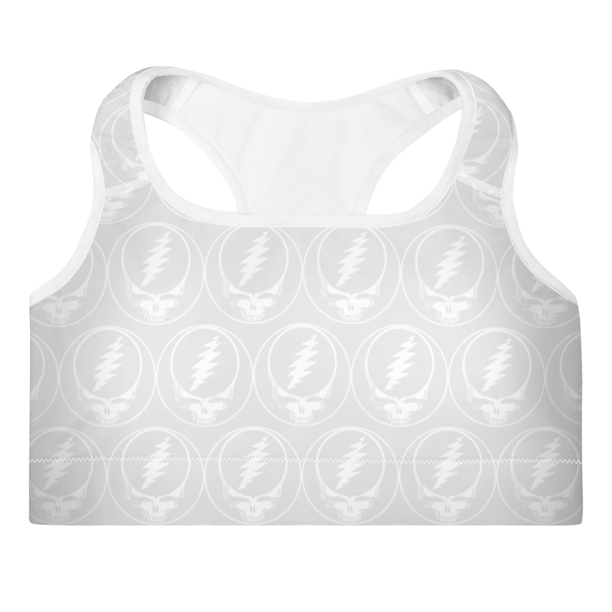 Ice Grey and White Stealie Sports Bra - Section 119