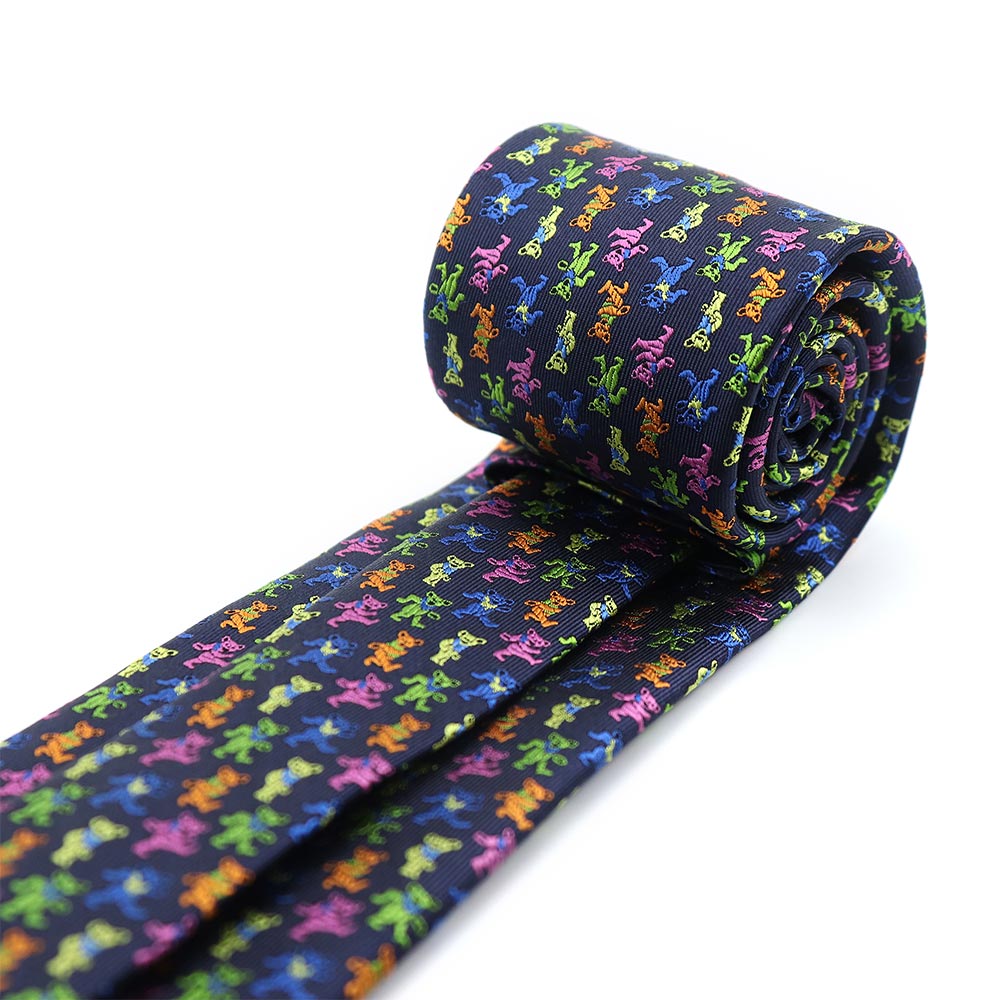 Grateful Dead Navy All Over Dancing Bear Tie - Section 119