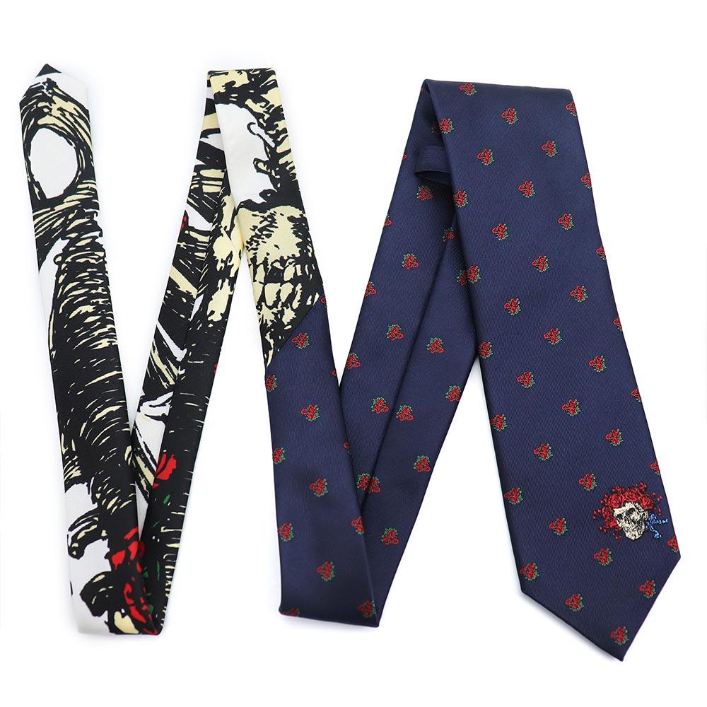 Navy Bertha Skull and Roses Tie - Section 119