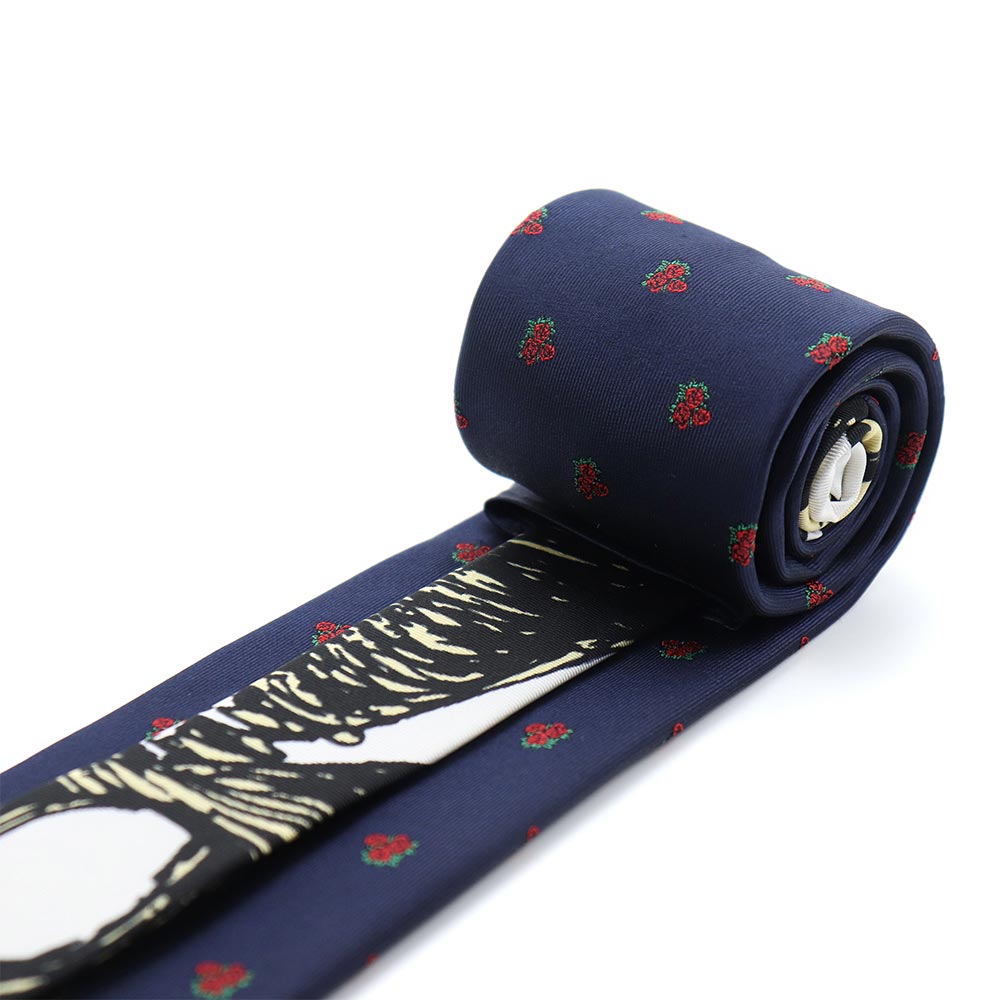 Navy Bertha Skull and Roses Tie | Section 119