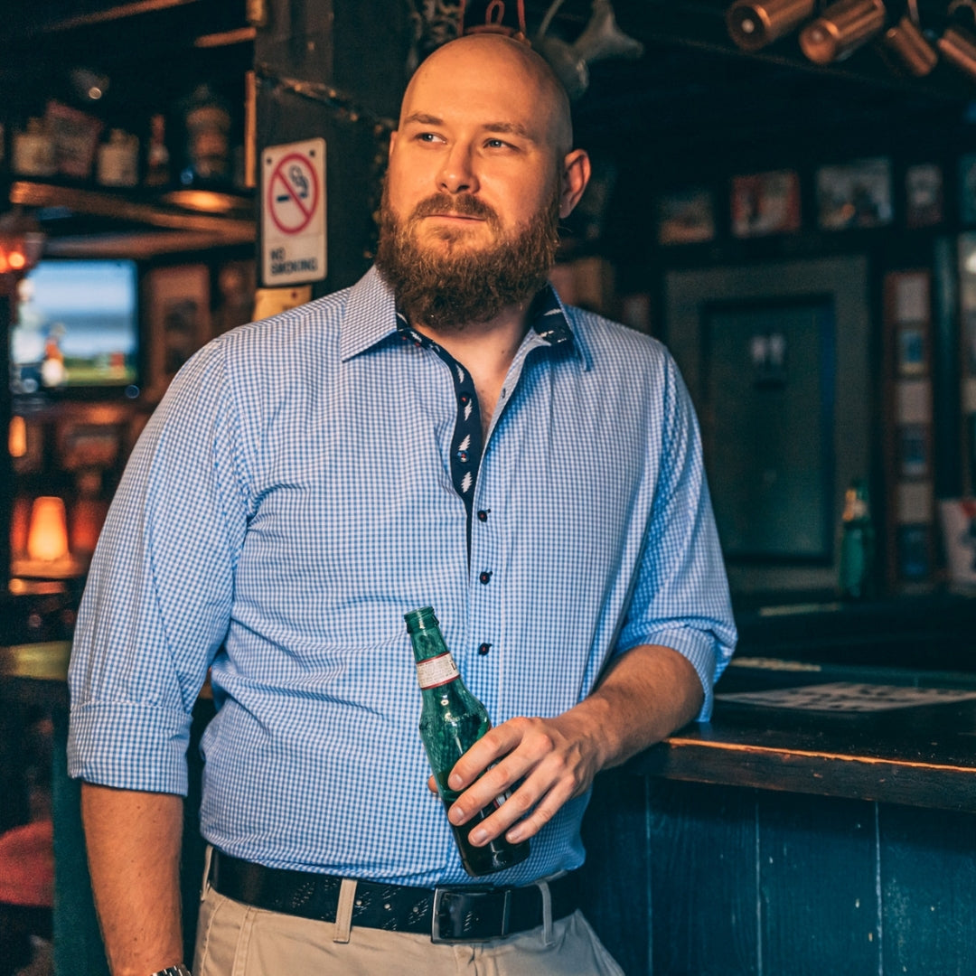 Grateful Dead Blue Gingham Button-Down - Section 119