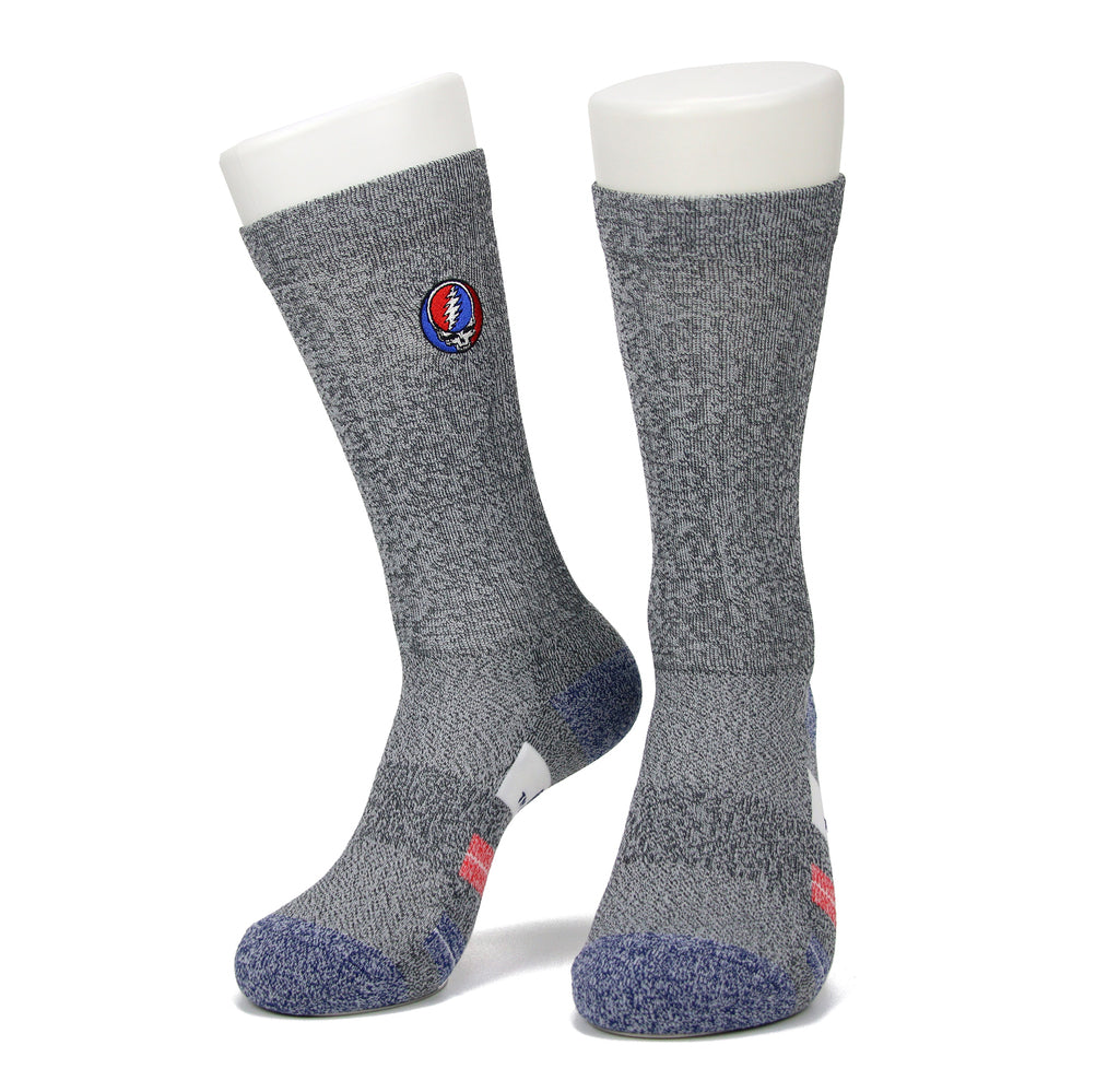 Grateful Dead Charcoal Steal Your Face Athletic Socks - Section 119