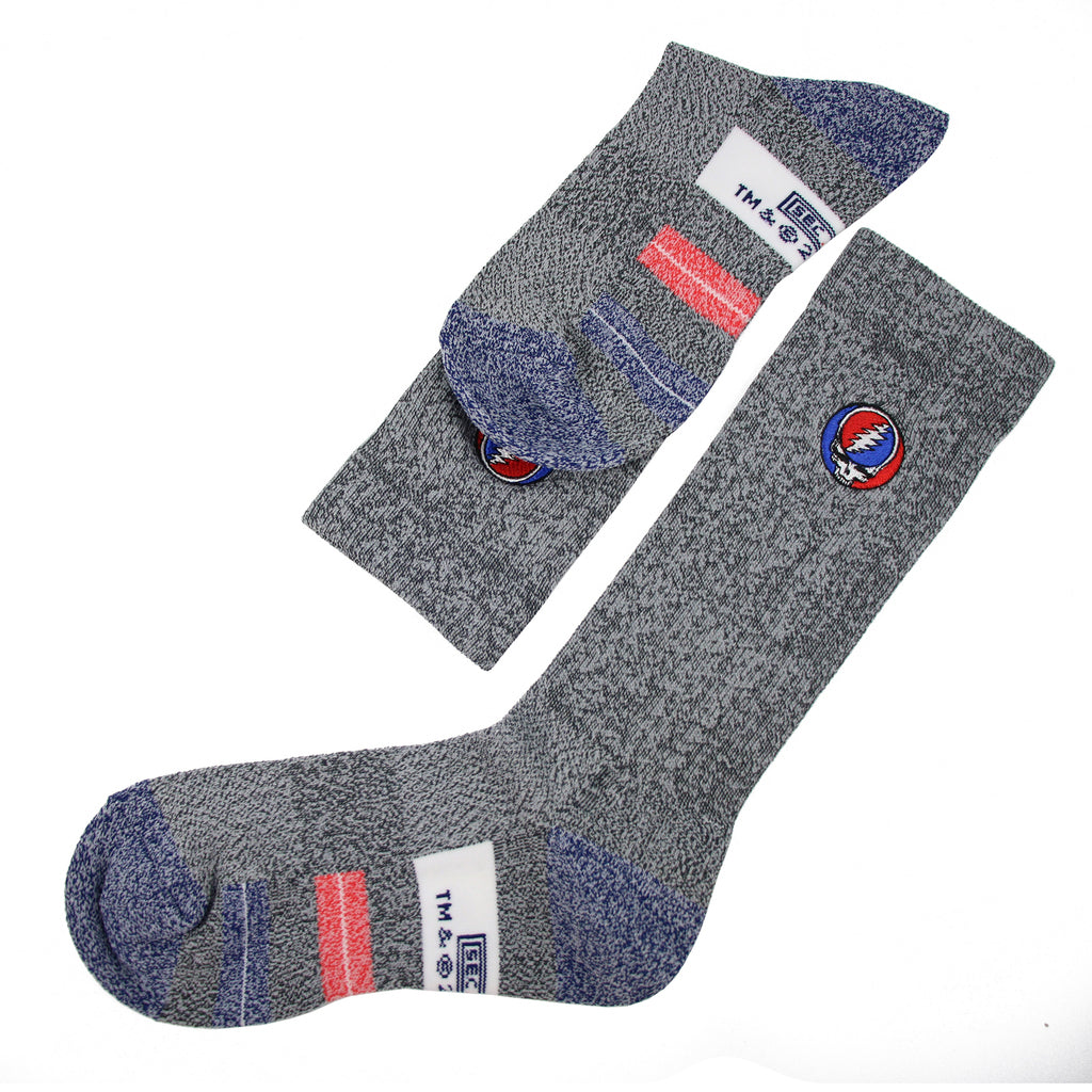 Grateful Dead Charcoal Steal Your Face Athletic Socks - Section 119