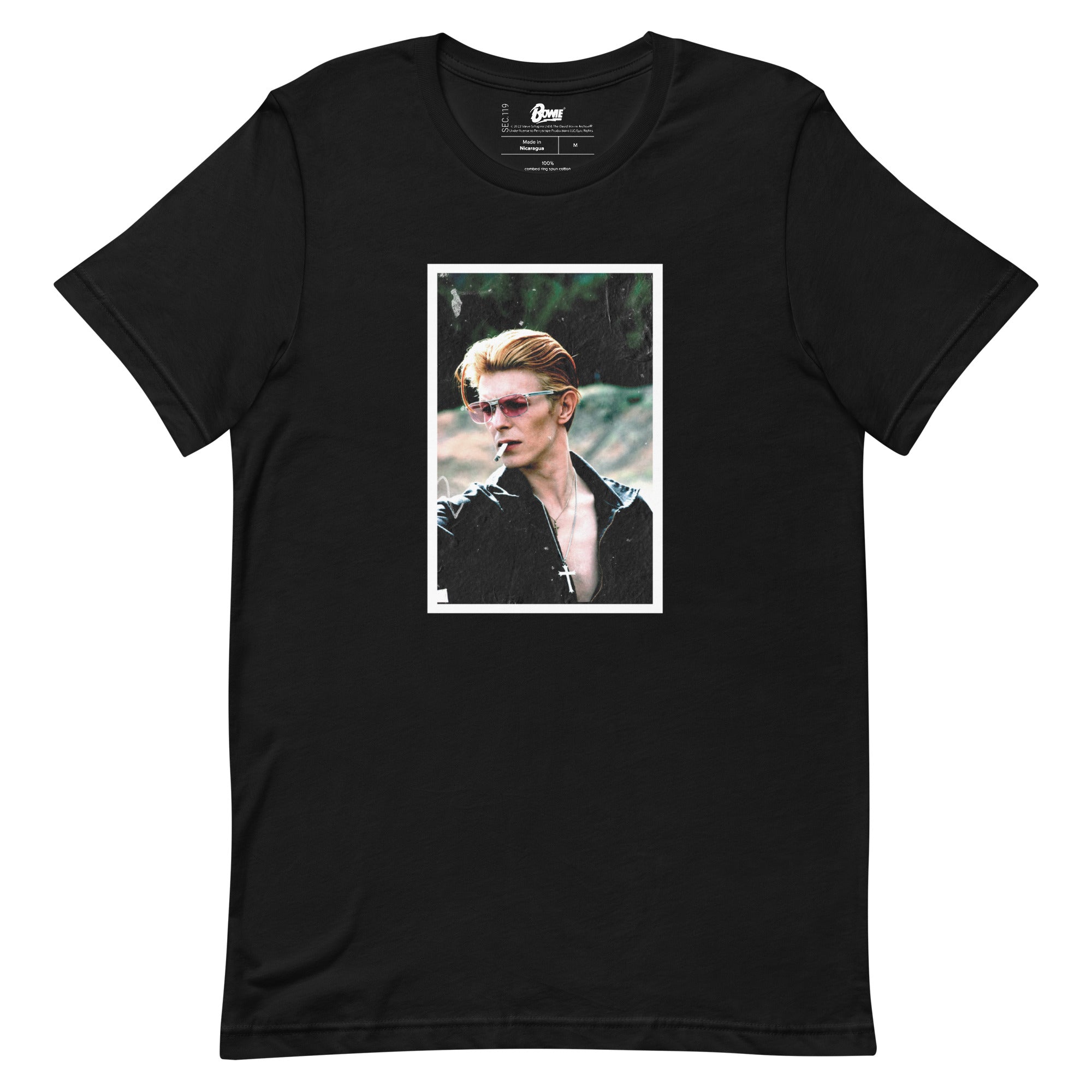 David Bowie Cigarette Tee in Black - Section 119